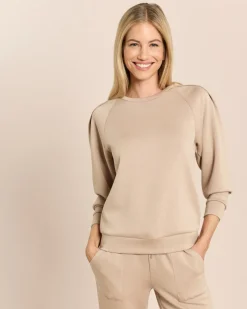 Sweatshirt mit drapierter Schulter