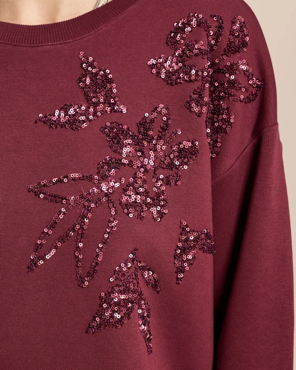 Sweatshirt mit Paillettendekoration