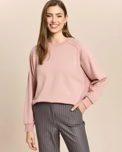 Sweatshirt mit Rippeneinsatz