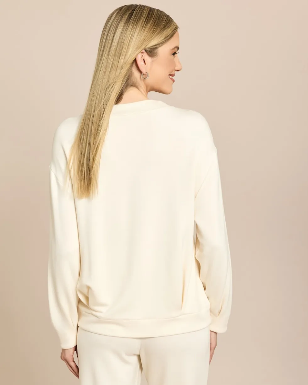 Sweatshirt mit V-Ausschnitt
