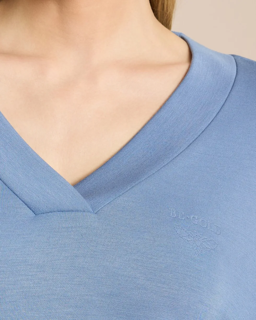 Sweatshirt mit V-Ausschnitt