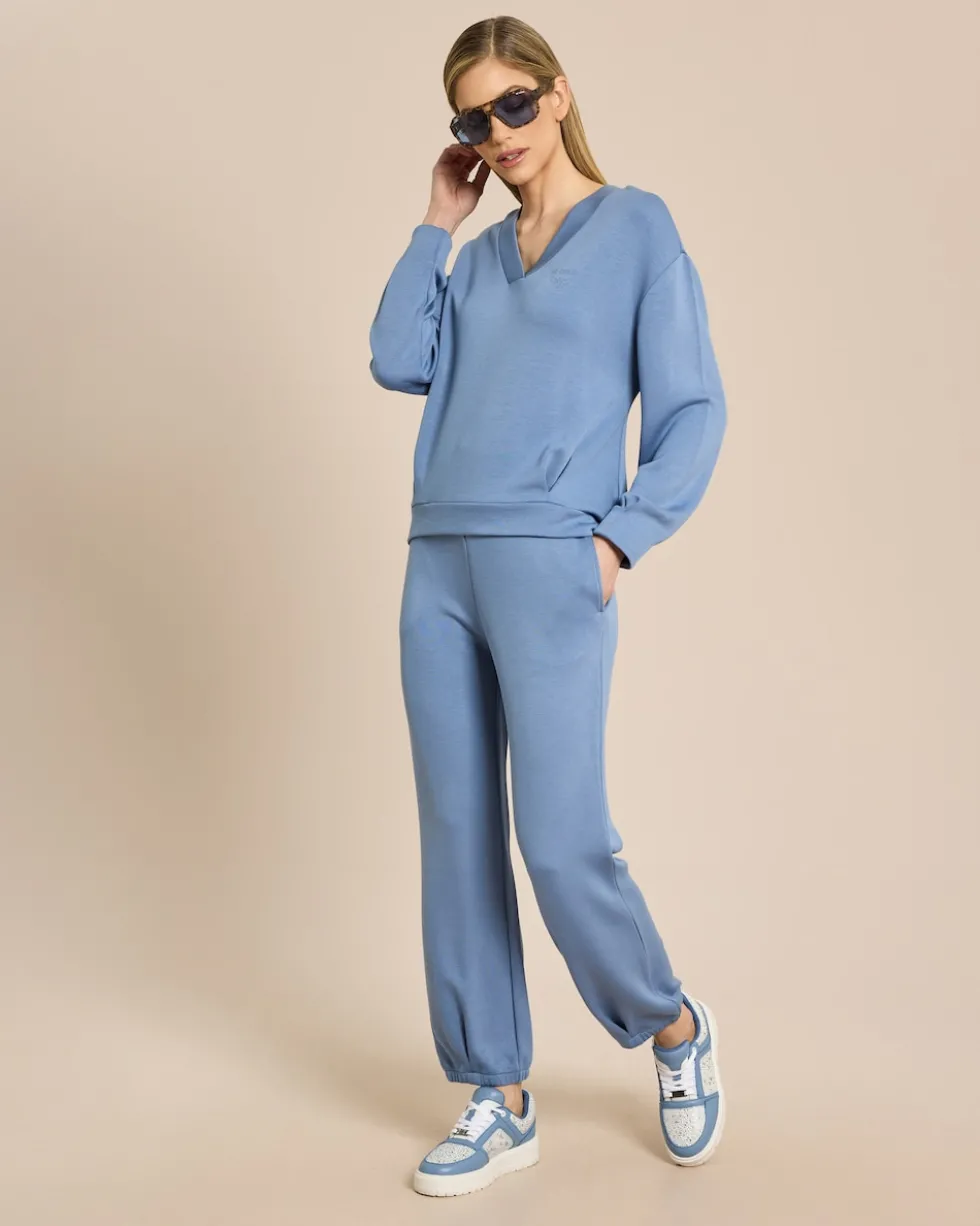 Sweatshirt mit V-Ausschnitt