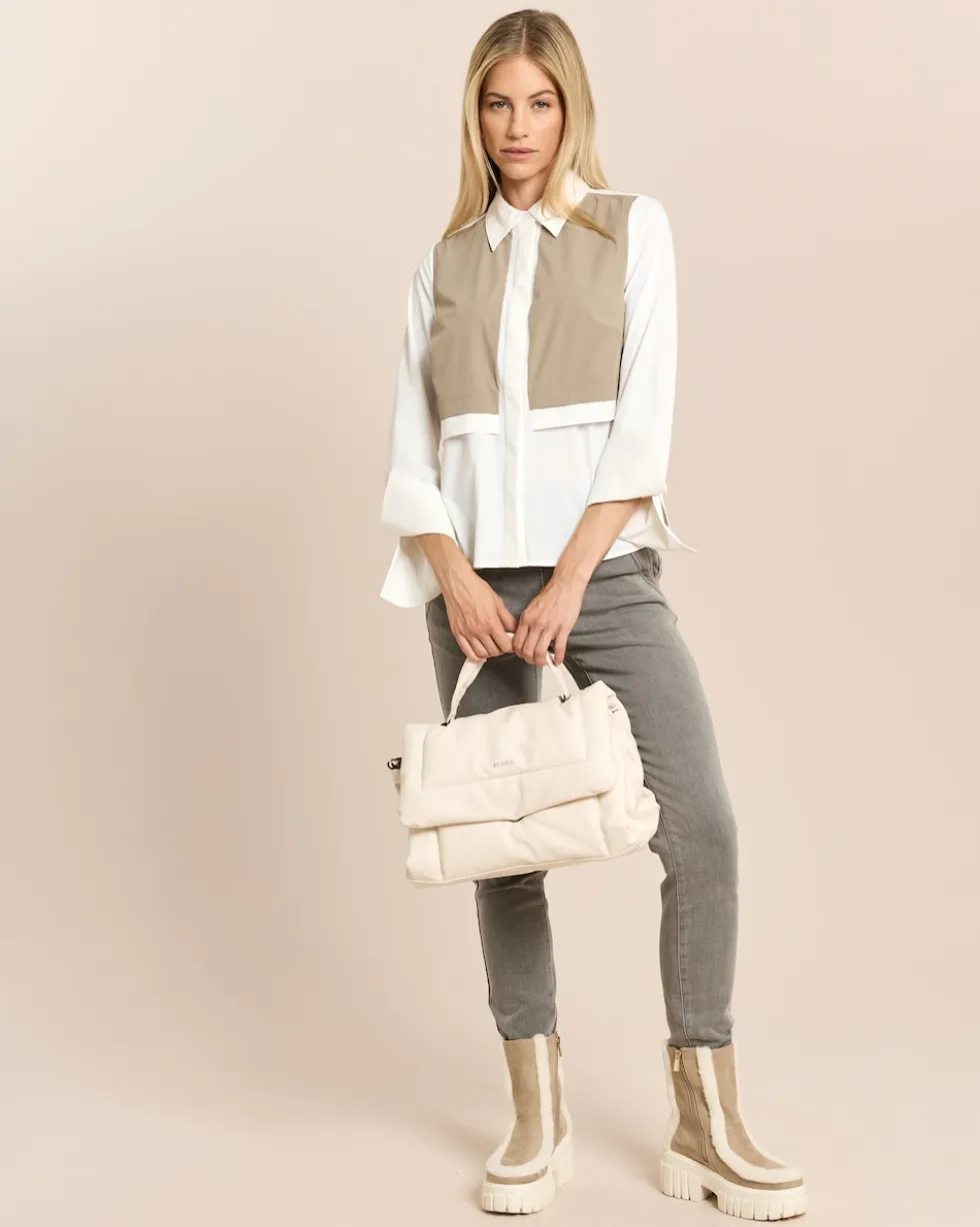 Techno-Stretch Bluse mit Double Layer
