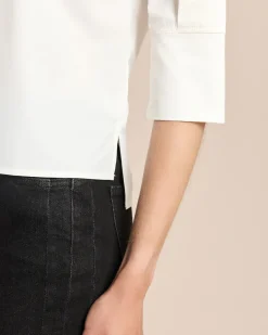 Techno-Stretch Bluse mit Stehkragen