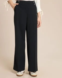 Techno Stretch Hose mit Knopfdetail