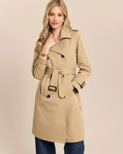 Trenchcoat mit Stickmotiv