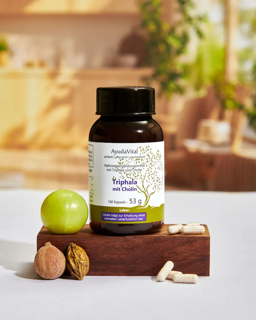 Triphala (Dreifrucht) mit Cholin, 180 Kps.