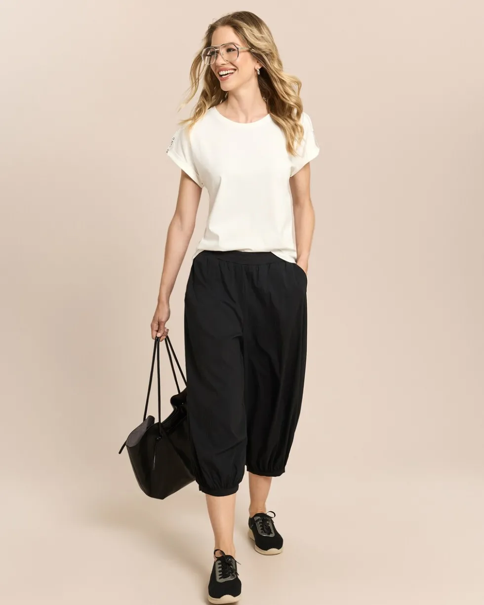 T-Shirt mit Ärmeldetail und Print