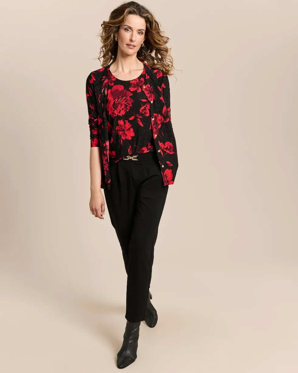 Twin-Set mit floralem Print