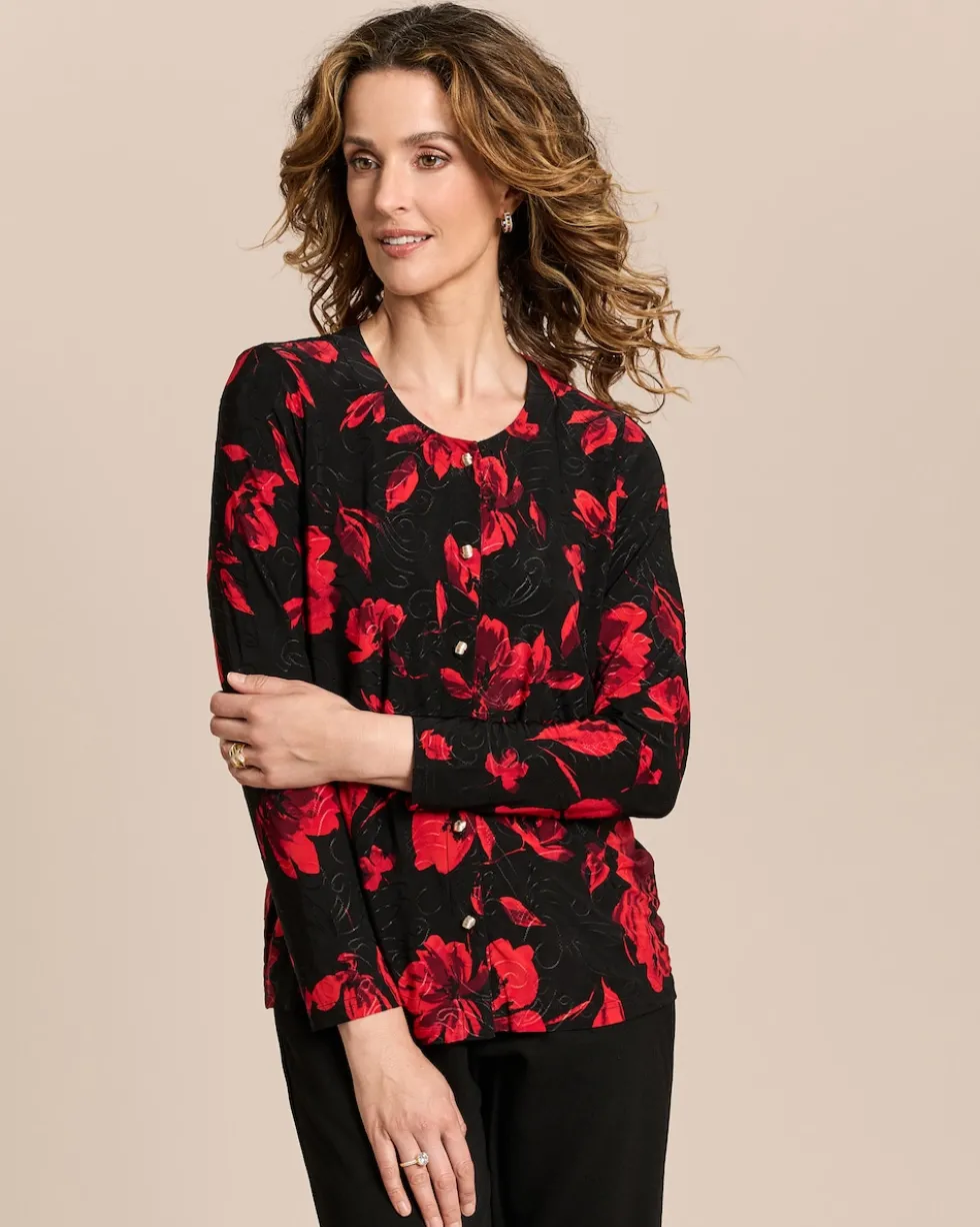 Twin-Set mit floralem Print