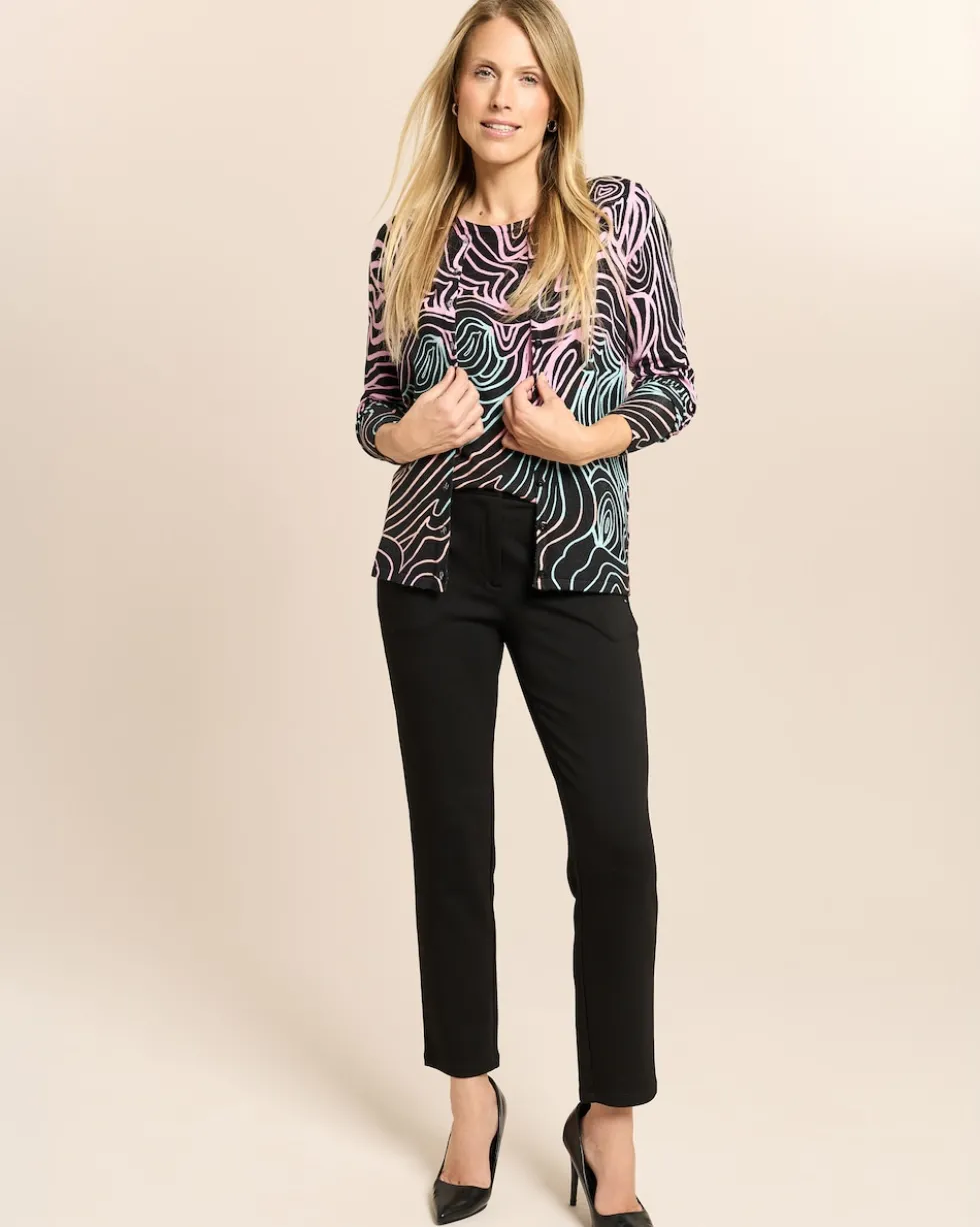 Twinset mit grafischem Muster