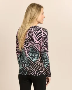 Twinset mit grafischem Muster