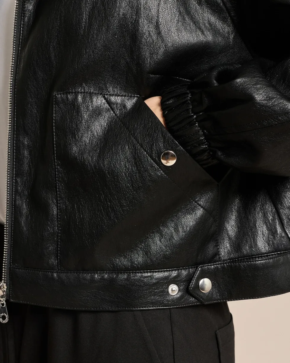 Vegane Lederjacke