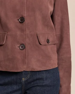 Velours-Lederjacke
