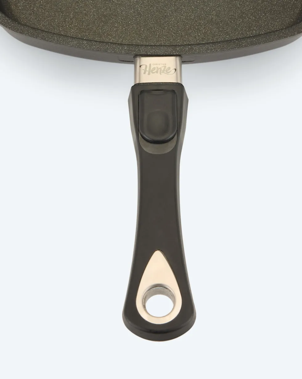 Viereckpfanne mit Glasdeckel