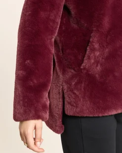 Webpelzjacke mit Kapuze