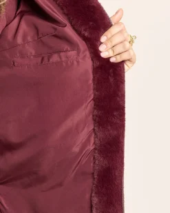 Webpelzjacke mit Kapuze