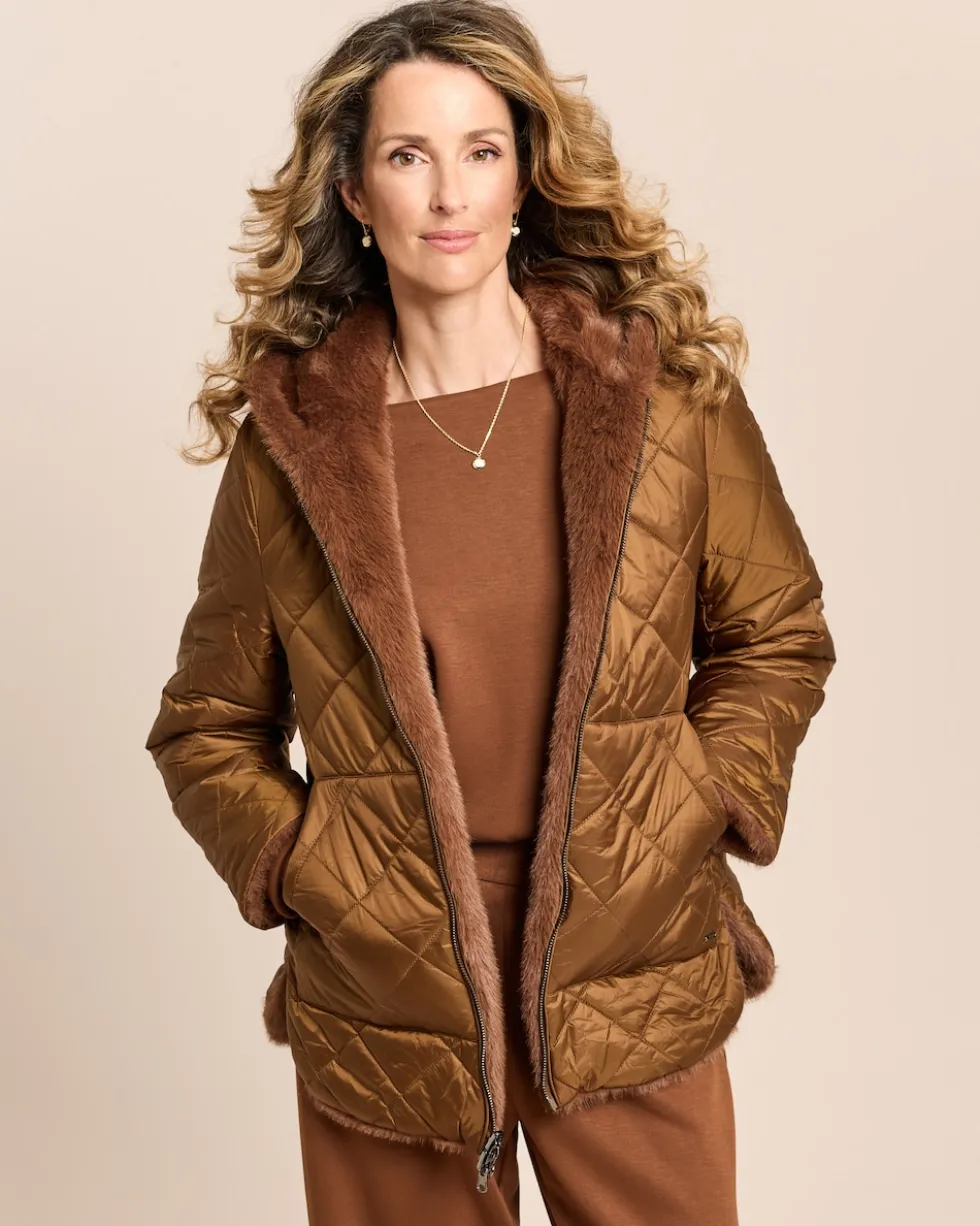 Webpelzjacke zum Wenden