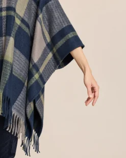 Webponcho mit Reißverschluss
