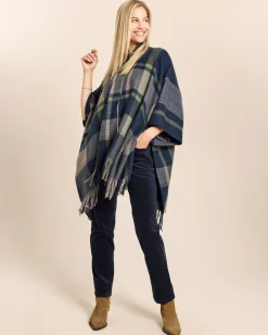 Webponcho mit Reißverschluss