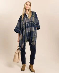 Webponcho mit Reißverschluss