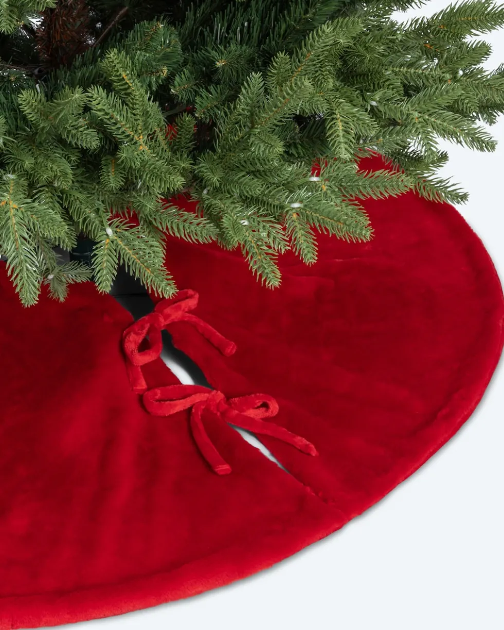 Weihnachtsbaumteppich „Kaninchenfelloptik
