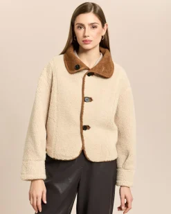 Wendejacke aus Faux Sherling