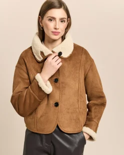 Wendejacke aus Faux Sherling