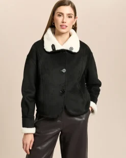Wendejacke aus Faux Sherling
