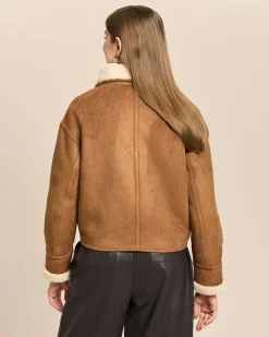 Wendejacke aus Faux Sherling