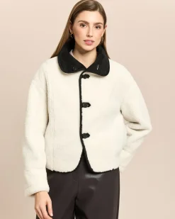 Wendejacke aus Faux Sherling
