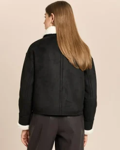 Wendejacke aus Faux Sherling