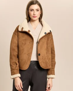 Wendejacke aus Faux Sherling