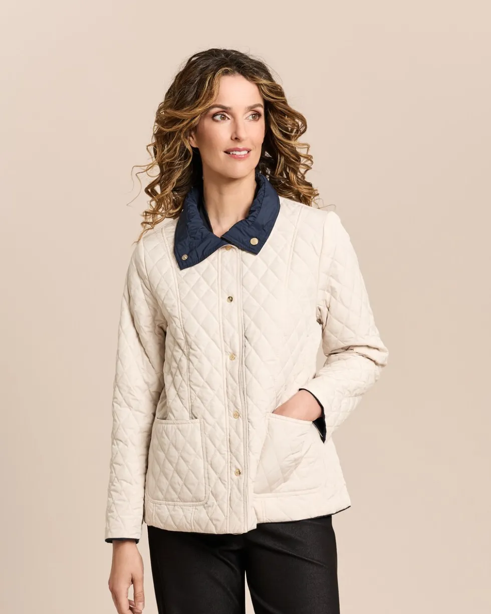 Wendejacke mit gesteppter Seite