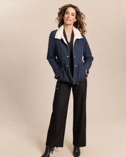 Wendejacke mit gesteppter Seite