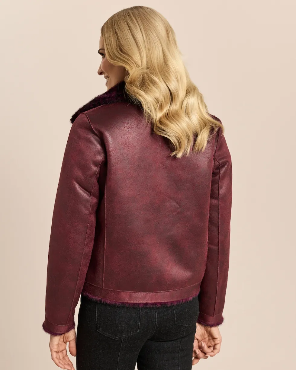 Wendejacke Webpelz/Velourimitat