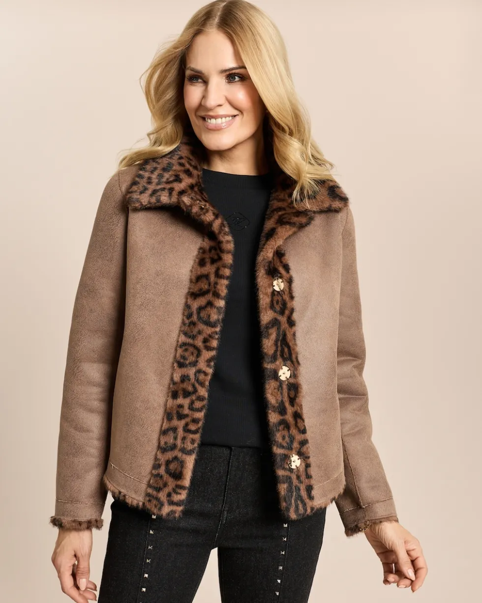 Wendejacke Webpelz/Velourimitat