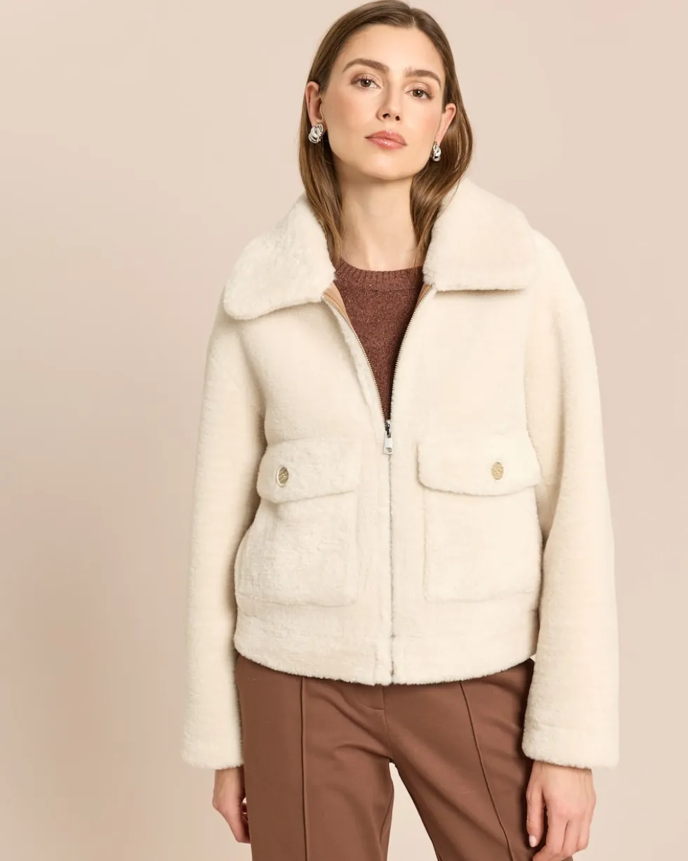 Wendejacke Webpelz/Velourslederimitat