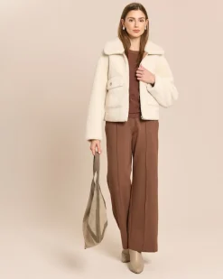 Wendejacke Webpelz/Velourslederimitat