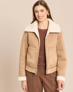 Wendejacke Webpelz/Velourslederimitat