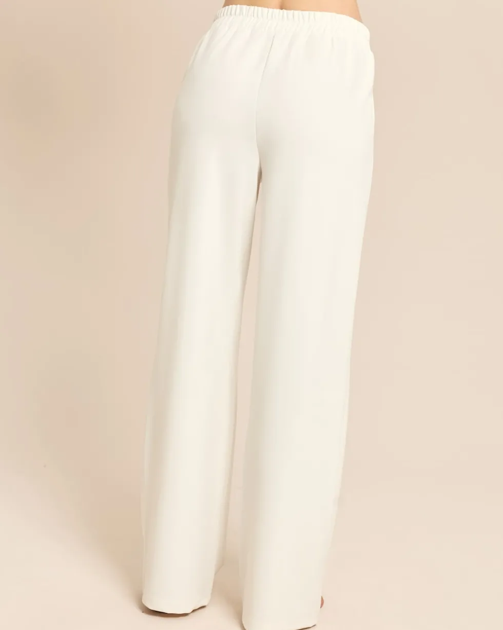 Wide Leg Hose aus Crêpe