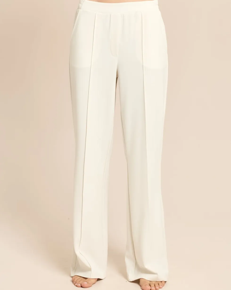 Wide Leg Hose aus Crêpe
