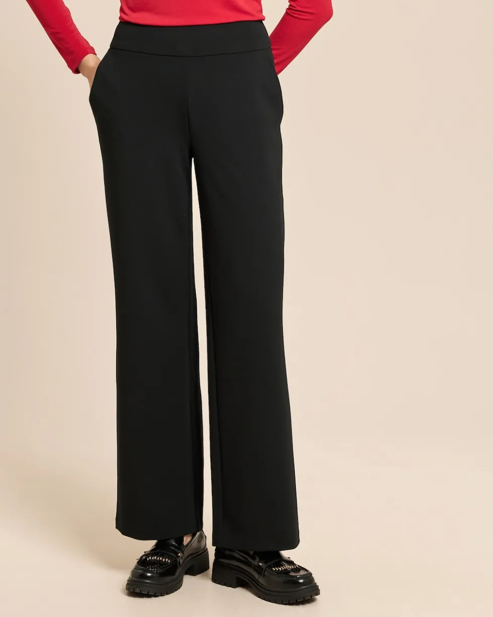 Wide Leg Hose aus Crépe