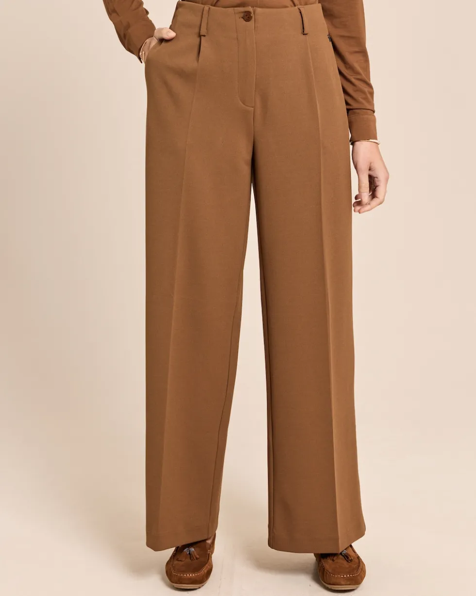 Wide Leg Hose aus Techno Stretch
