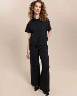 Wide Leg Hose aus Woll-Jersey