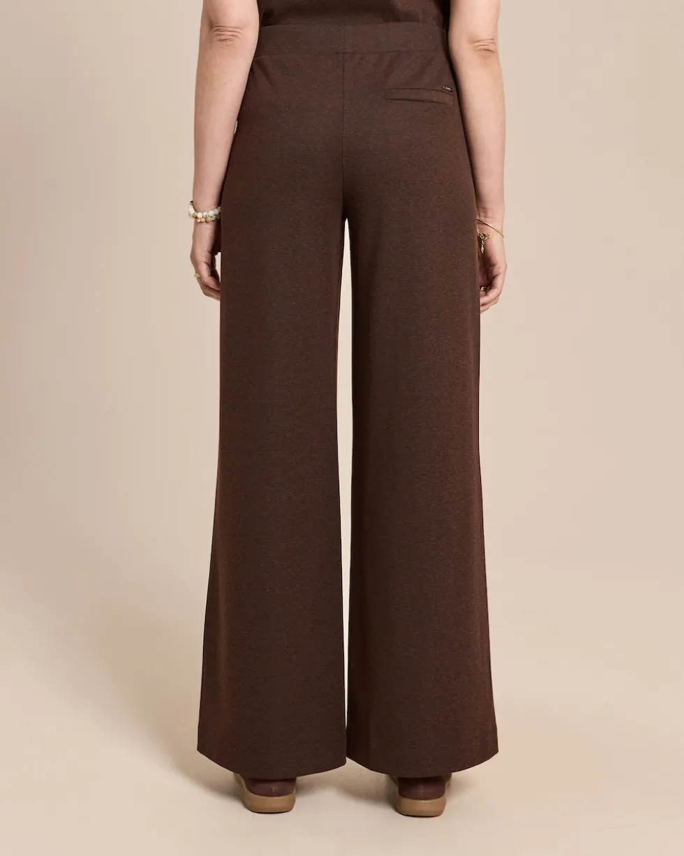 Wide Leg Hose aus Woll-Jersey
