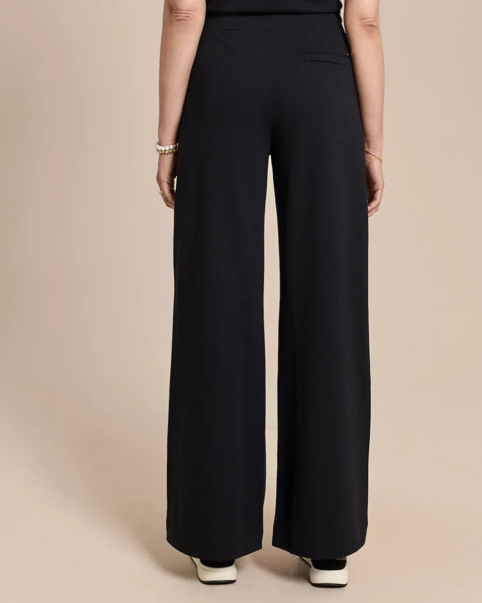 Wide Leg Hose aus Woll-Jersey