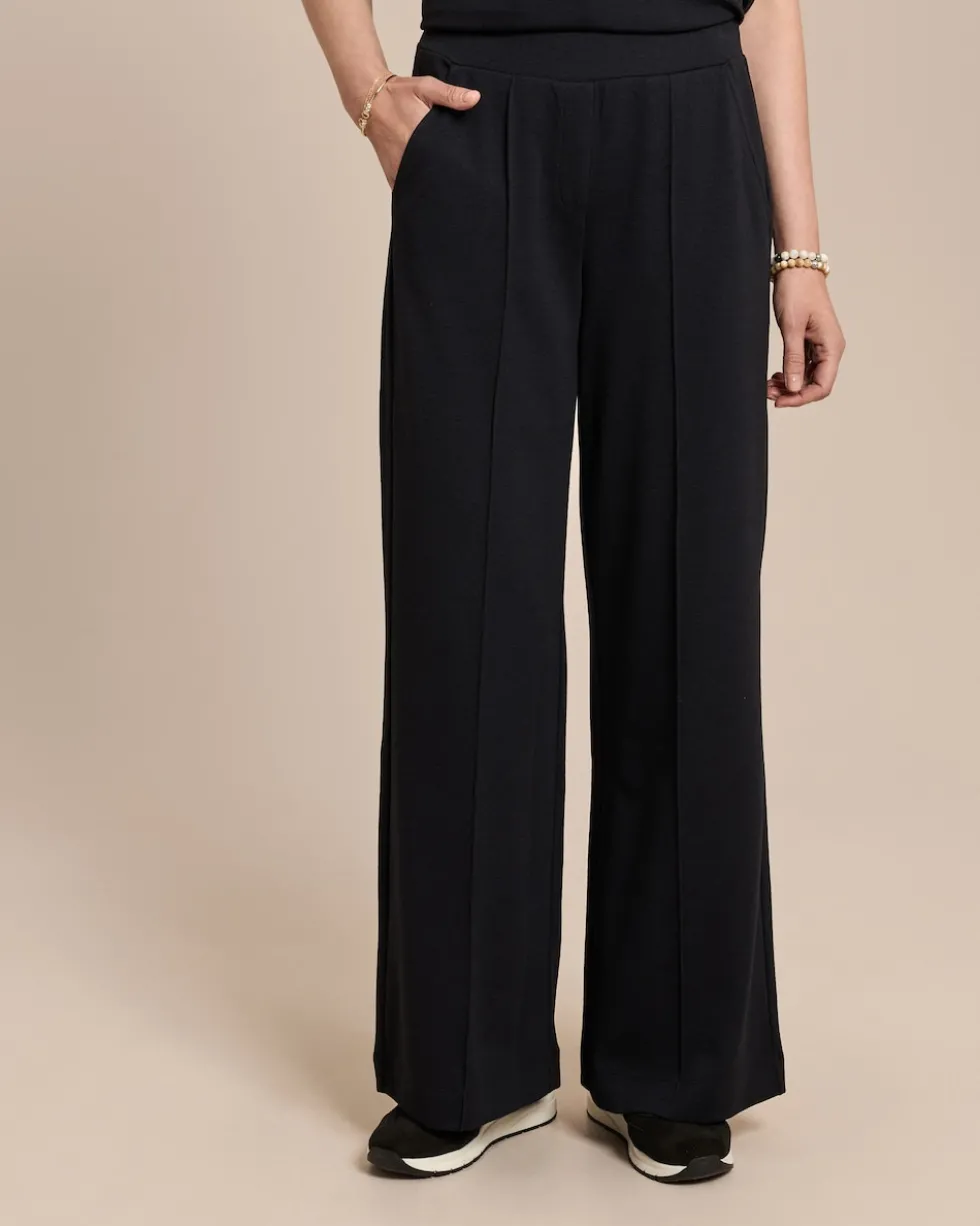 Wide Leg Hose aus Woll-Jersey