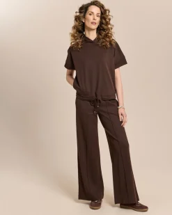 Wide Leg Hose aus Woll-Jersey
