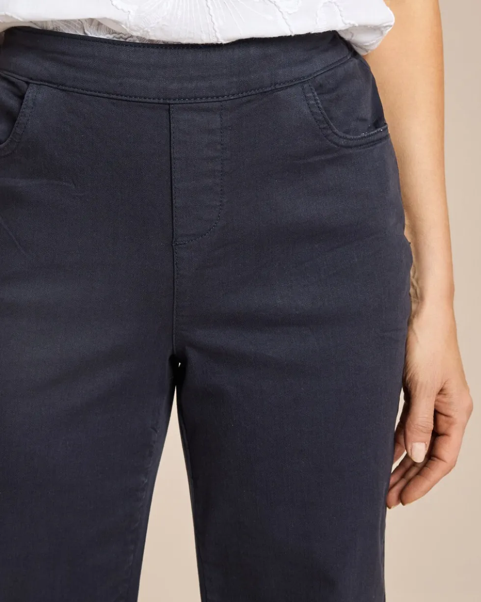 Wide Leg Hose Denim-Look